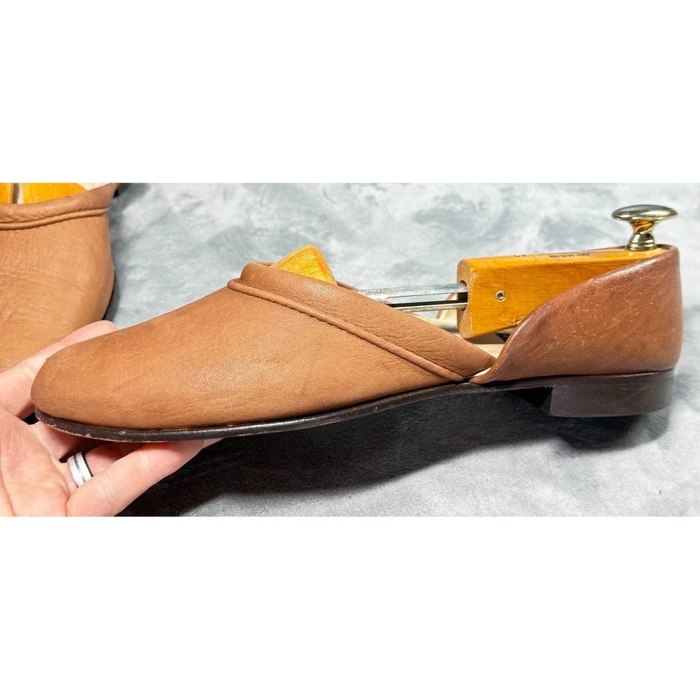 Sesto Meucci Mules Womens 11 M Brown Leather Slip On Made in Italy